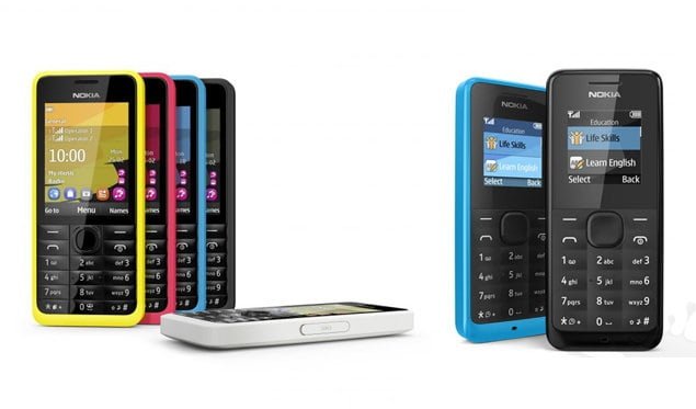 Nokia 105 na Nokia 301